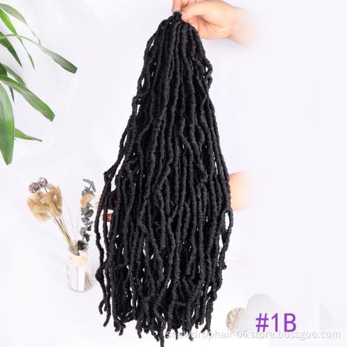 Free Sample 613 Cheap 1B 36 Faux 18 Goddess Faux  Crochet Hair Synthetic Soft 24 Inches  Locs